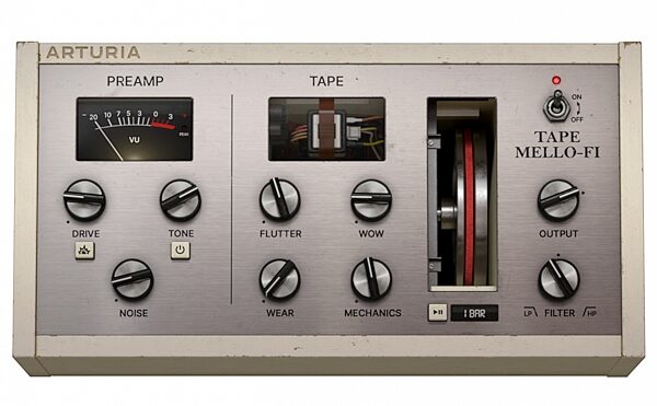 open zoom image for Arturia Tape Mello-Fi Effect Plug-in, Digital Download, Action Position Back