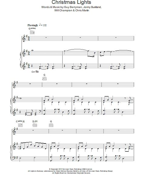 open zoom image for Christmas Lights - Piano/Vocal/Guitar, New, Main