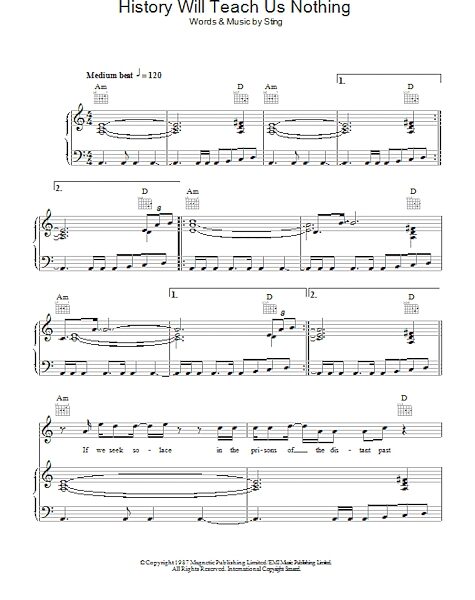 open zoom image for History Will Teach Us Nothing - Piano/Vocal/Guitar, New, Main