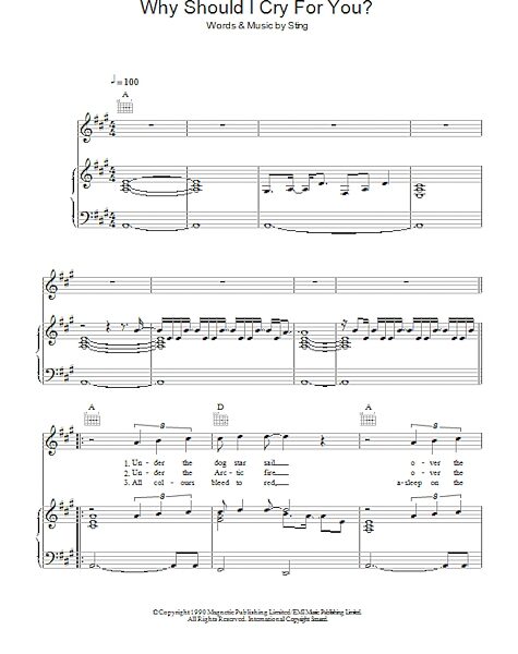 open zoom image for Why Should I Cry For You? - Piano/Vocal/Guitar, New, Main