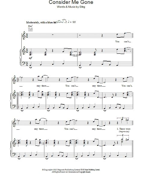 open zoom image for Consider Me Gone - Piano/Vocal/Guitar, New, Main
