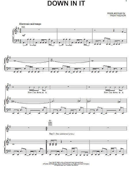 open zoom image for Down In It - Piano/Vocal/Guitar, New, Main
