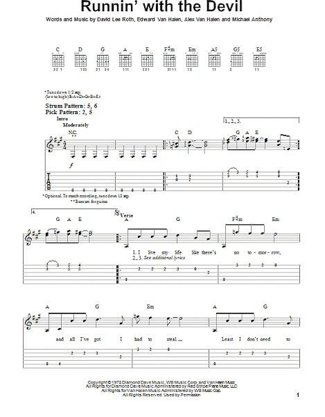 open zoom image for Runnin' With The Devil - Easy Guitar with TAB, New, Main