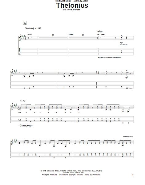 open zoom image for Thelonius - Guitar TAB, New, Main