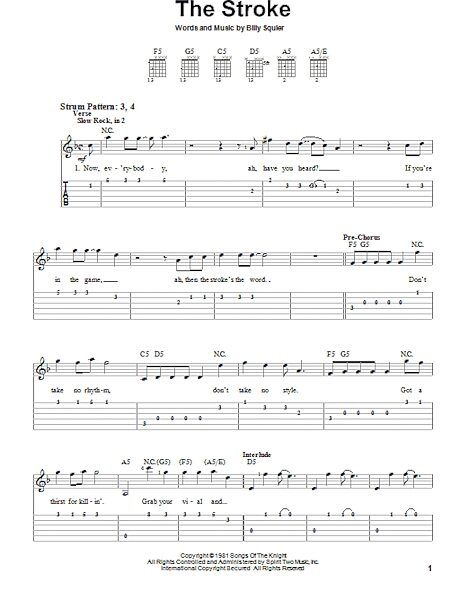 open zoom image for The Stroke - Easy Guitar with TAB, New, Main