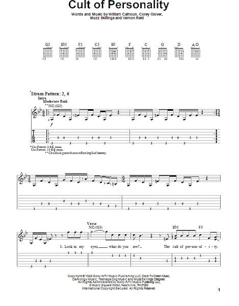 open zoom image for Cult Of Personality - Easy Guitar with TAB, New, Main