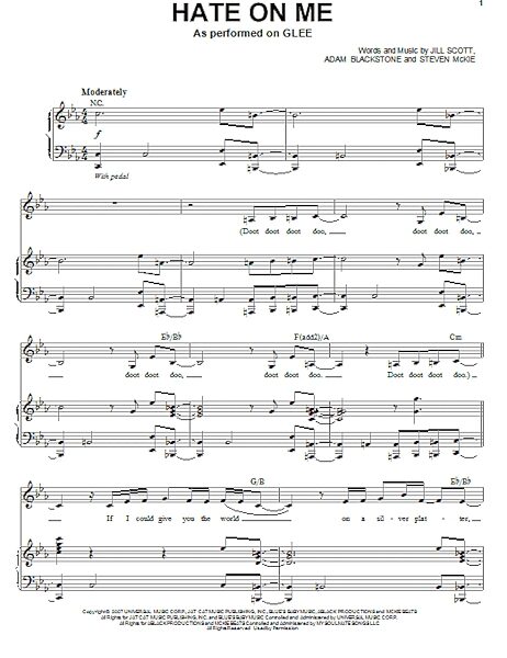 open zoom image for Hate On Me - Piano Vocal, New, Main