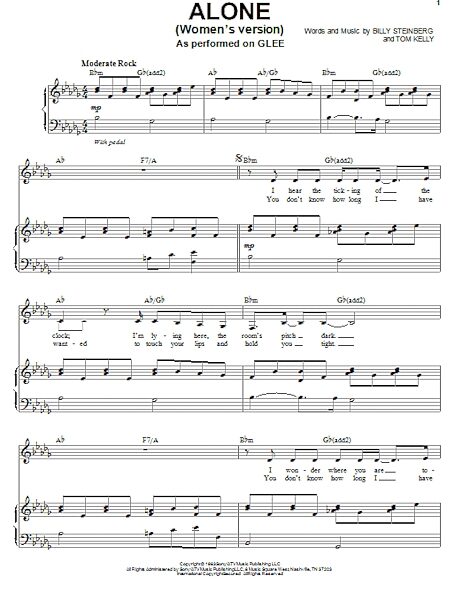 open zoom image for Alone - Piano Vocal, New, Main