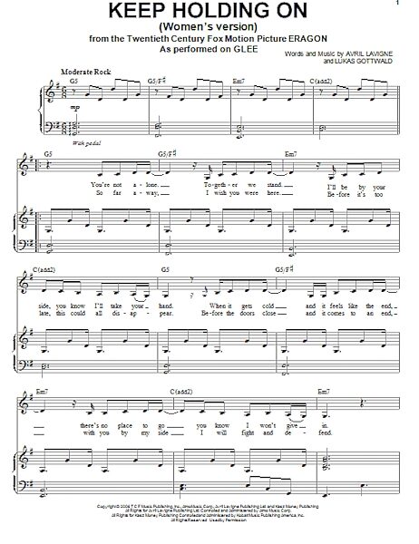open zoom image for Keep Holding On - Piano Vocal, New, Main