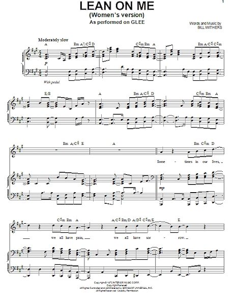 open zoom image for Lean On Me - Piano Vocal, New, Main