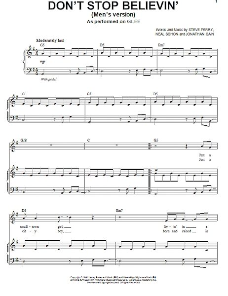 open zoom image for Don't Stop Believin' - Piano Vocal, New, Main