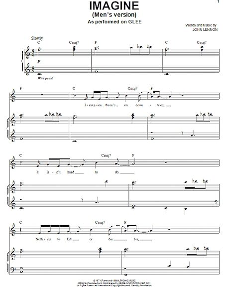 open zoom image for Imagine - Piano Vocal, New, Main