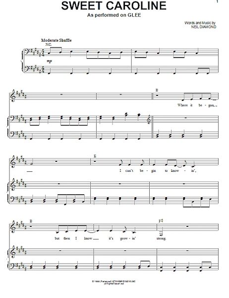 open zoom image for Sweet Caroline - Piano Vocal, New, Main