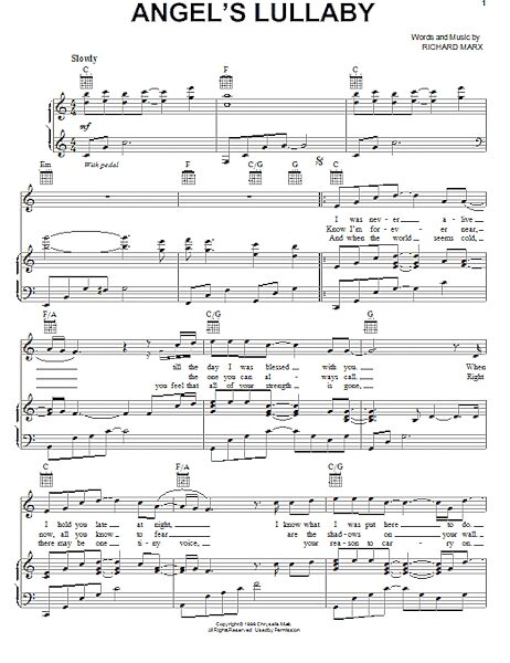open zoom image for Angel's Lullaby - Piano/Vocal/Guitar, New, Main