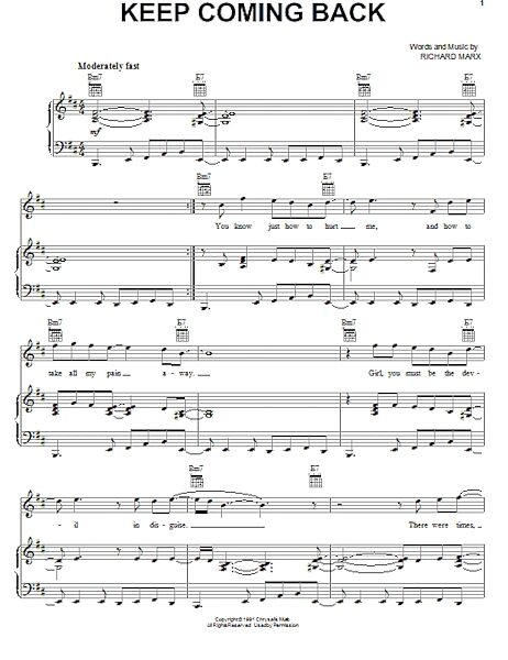 open zoom image for Keep Coming Back - Piano/Vocal/Guitar, New, Main