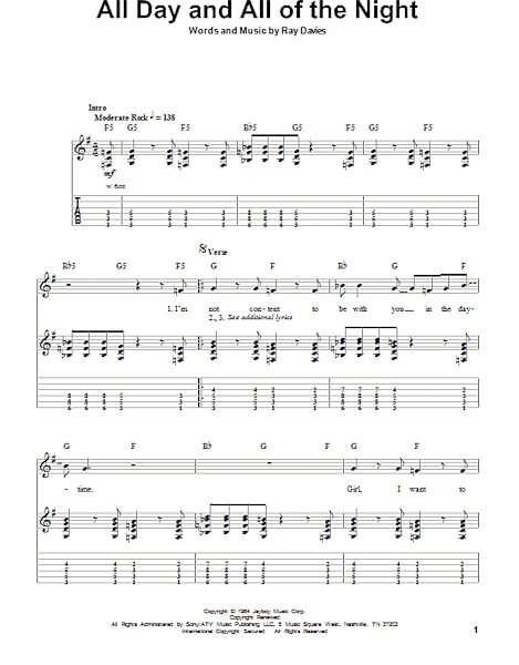 open zoom image for All Day And All Of The Night - Guitar Tab Play-Along, New, Main