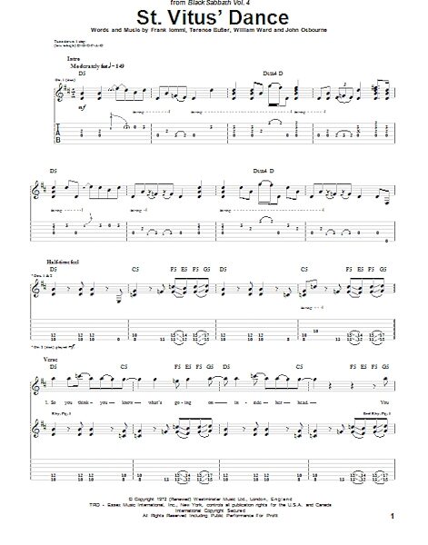 open zoom image for St. Vitus' Dance - Guitar TAB, New, Main