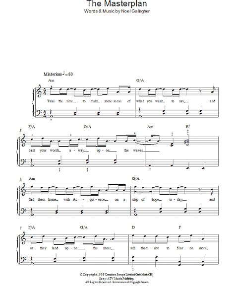 open zoom image for The Masterplan - Easy Piano, New, Main