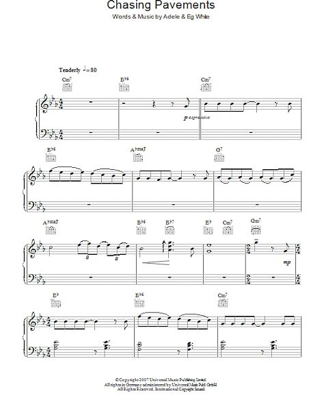 open zoom image for Chasing Pavements - Easy Piano, New, Main