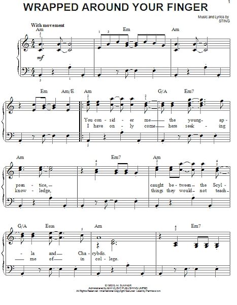 open zoom image for Wrapped Around Your Finger - Easy Piano, New, Main