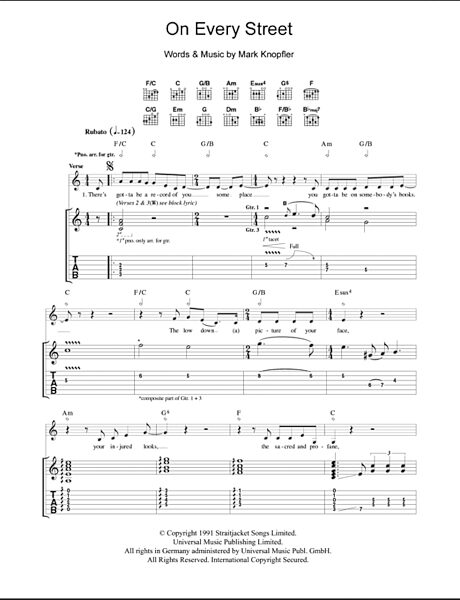 open zoom image for On Every Street - Guitar TAB, New, Main