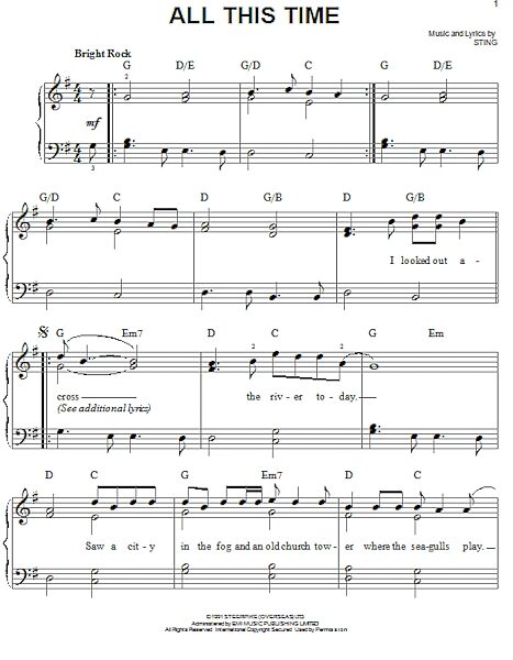 open zoom image for All This Time - Easy Piano, New, Main