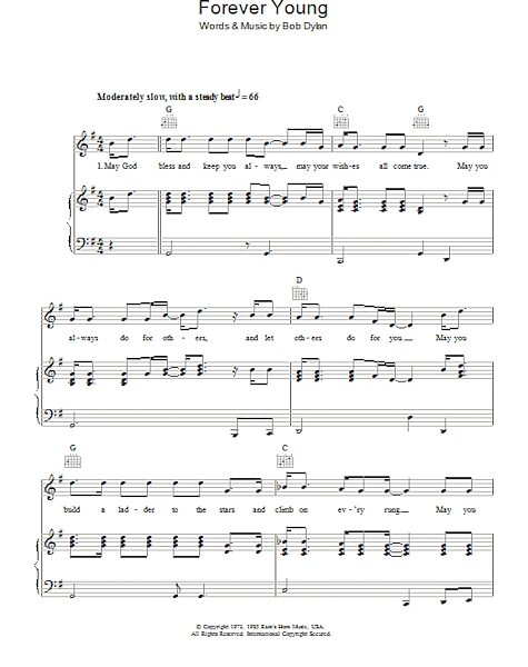 open zoom image for Forever Young - Piano/Vocal/Guitar, New, Main