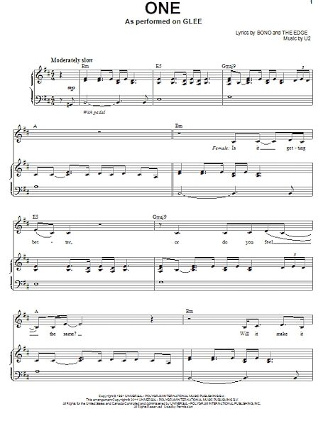 open zoom image for One (Vocal Duet) - Piano Vocal, New, Main