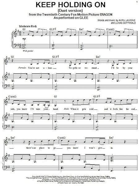 open zoom image for Keep Holding On (Vocal Duet) - Piano Vocal, New, Main