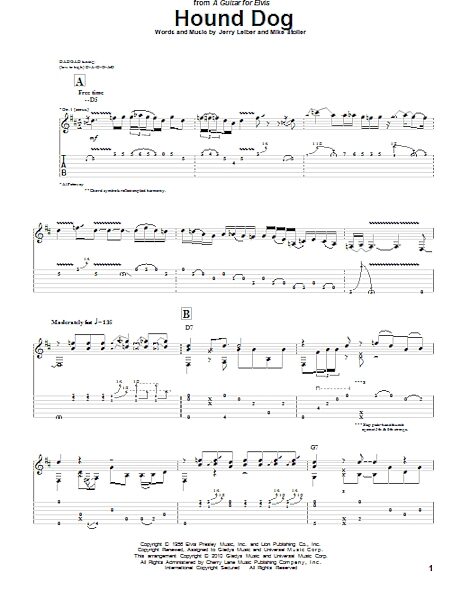 open zoom image for Hound Dog - Guitar TAB, New, Main