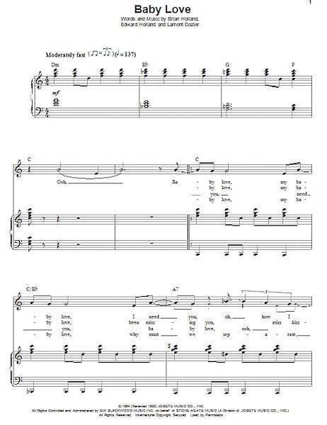 open zoom image for Baby Love - Piano Vocal, New, Main