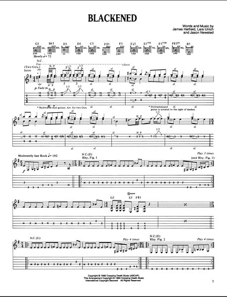 open zoom image for Blackened - Guitar TAB, New, Main