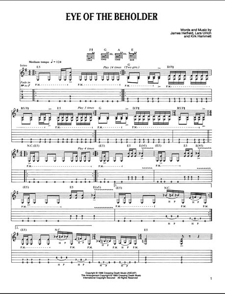 open zoom image for Eye Of The Beholder - Guitar TAB, New, Main