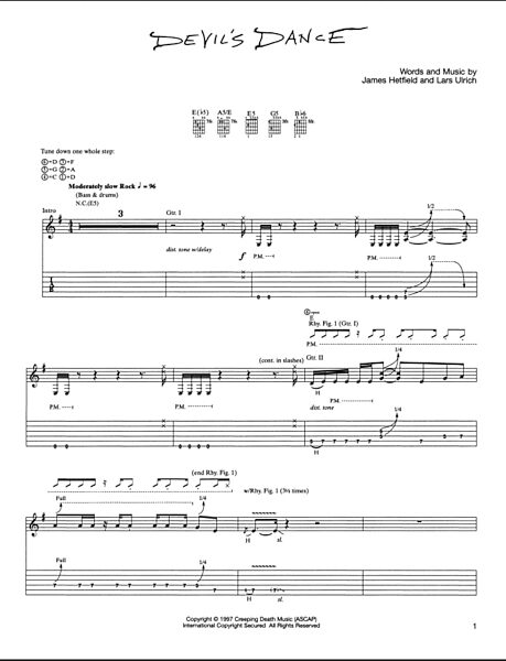 open zoom image for Devil's Dance - Guitar TAB, New, Main