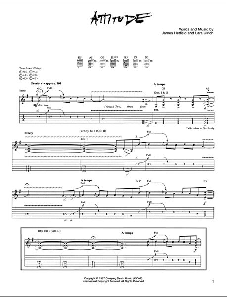 open zoom image for Attitude - Guitar TAB, New, Main