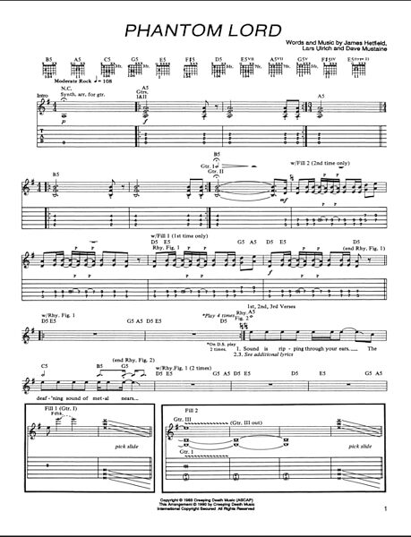 open zoom image for Phantom Lord - Guitar TAB, New, Main