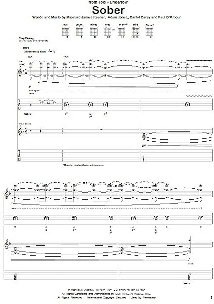 open zoom image for Sober - Guitar TAB, New, Main