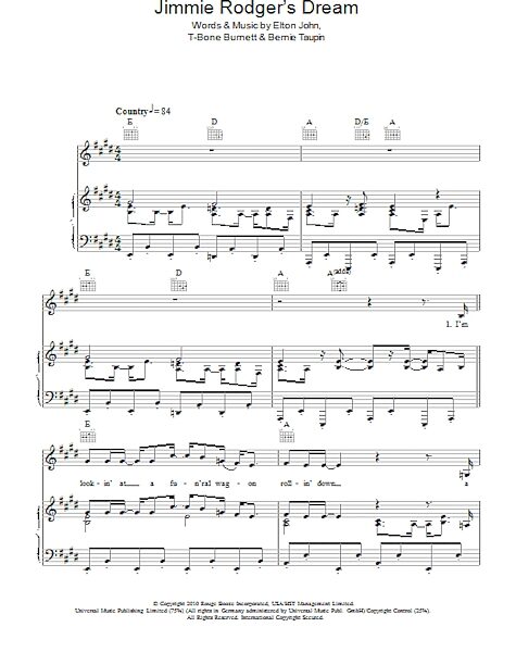 open zoom image for Jimmie Rodgers' Dream - Piano/Vocal/Guitar, New, Main
