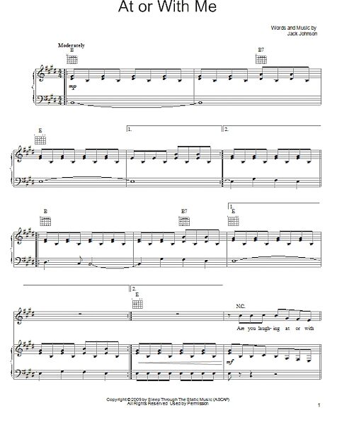open zoom image for At Or With Me - Piano/Vocal/Guitar, New, Main