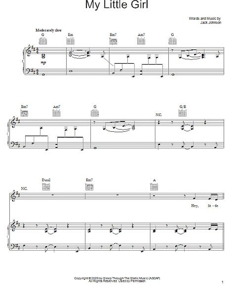 open zoom image for My Little Girl - Piano/Vocal/Guitar, New, Main