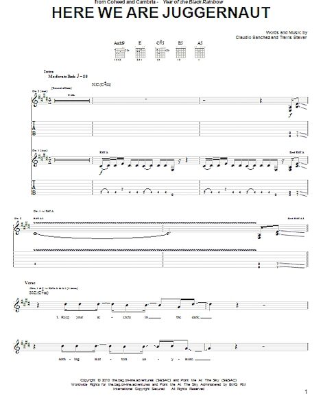 open zoom image for Here We Are Juggernaut - Guitar TAB, New, Main