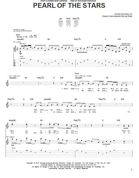 open zoom image for Pearl Of The Stars - Guitar TAB, New, Main