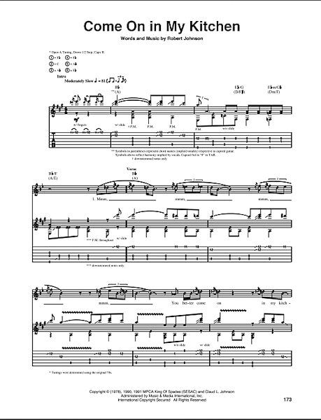 open zoom image for Come On In My Kitchen - Guitar TAB, New, Main