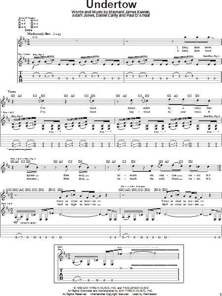 open zoom image for Undertow - Guitar TAB, New, Main