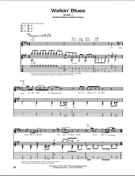 open zoom image for Walkin' Blues - Guitar TAB, New, Main