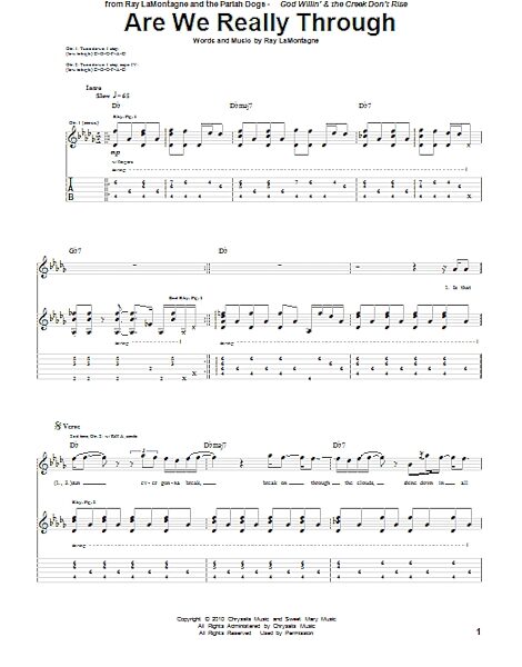 open zoom image for Are We Really Through - Guitar TAB, New, Main
