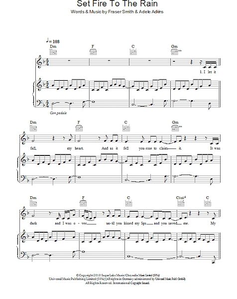 open zoom image for Set Fire To The Rain - Piano/Vocal/Guitar, New, Main