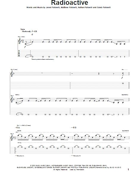 open zoom image for Radioactive - Guitar TAB, New, Main