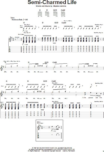 open zoom image for Semi-Charmed Life - Guitar TAB, New, Main