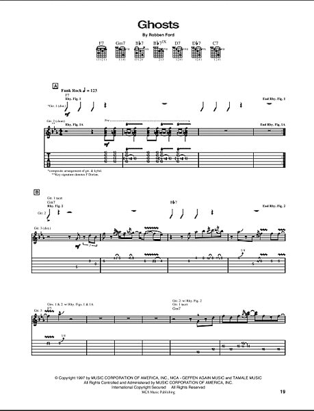 open zoom image for Ghosts - Guitar TAB, New, Main